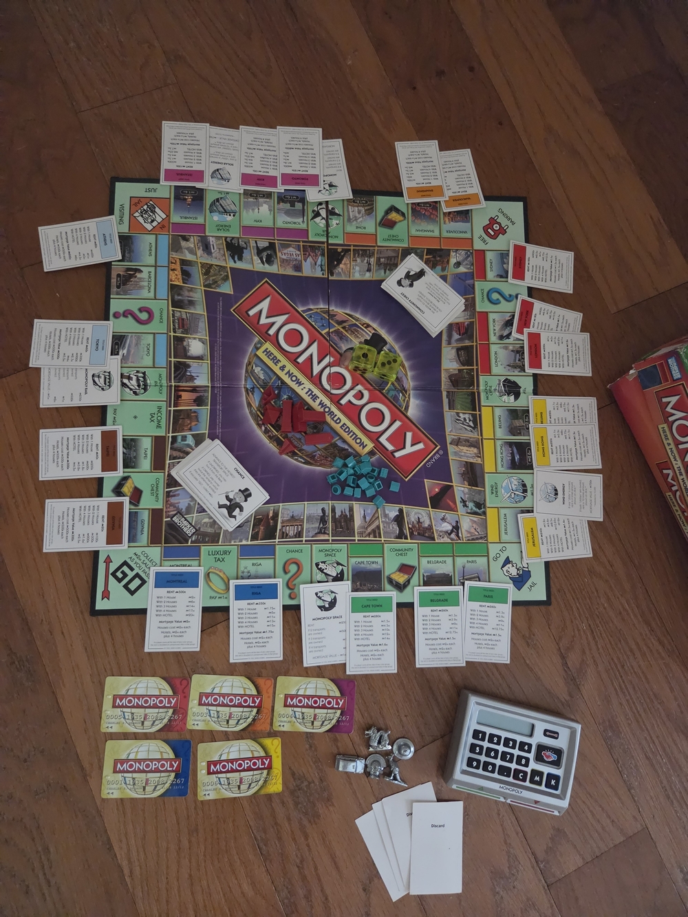 Monopoly Here & Now Edition Board Game - Hasbro - Green/Red/Blue